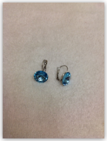 Earrings- Light blue Swarovski